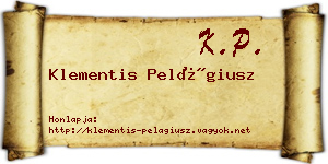 Klementis Pelágiusz névjegykártya